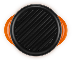 Le Creuset grill rond 25 cm oranjerood