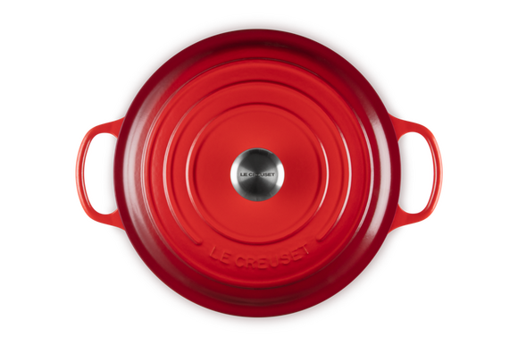 Le Creuset lage braadpan Signature rond 30 cm kersenrood - afb. 4