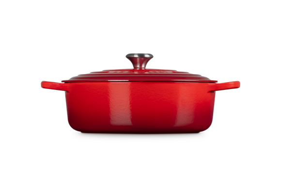 Le Creuset lage braadpan Signature rond 30 cm kersenrood - afb. 3