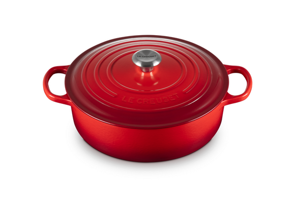 Le Creuset lage braadpan Signature rond 30 cm kersenrood - afb. 2