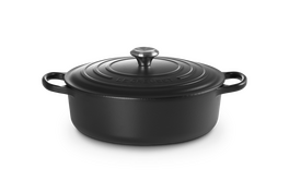 Le Creuset lage braadpan Signature rond 30 cm mat zwart