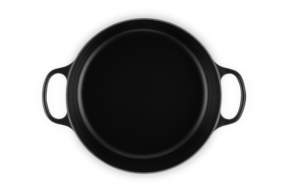 Le Creuset lage braadpan Signature rond 30 cm mat zwart - afb. 5