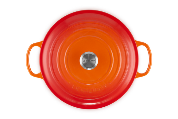 Le Creuset lage braadpan Signature rond 30 cm ORANJErood - afb. 4