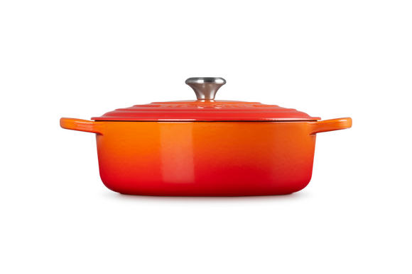 Le Creuset lage braadpan Signature rond 30 cm ORANJErood - afb. 3