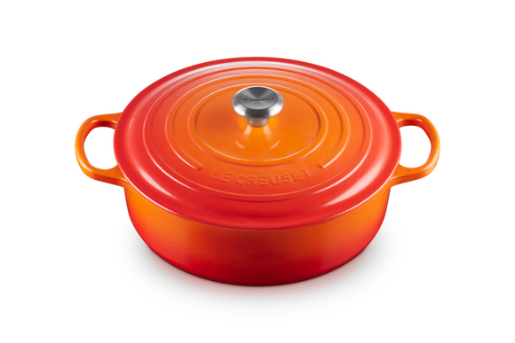 Le Creuset lage braadpan Signature rond 30 cm ORANJErood - afb. 2