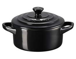 Le Creuset mini braadpan aardewerk 10 cm ebbenzwart