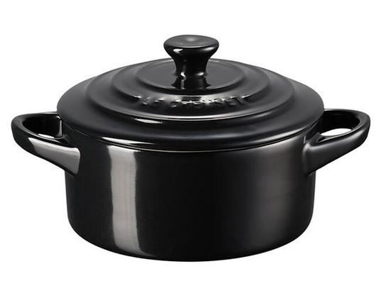 Le Creuset mini braadpan aardewerk 10 cm ebbenzwart - afb. 1