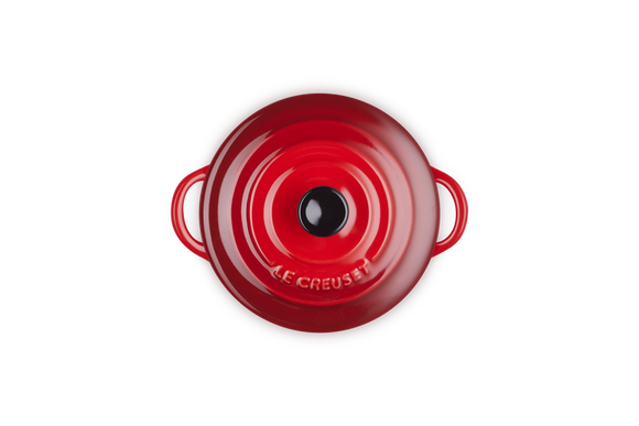 Le Creuset mini braadpan aardewerk 10 cm kersenrood - afb. 4