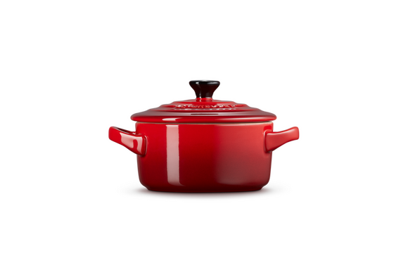 Le Creuset mini braadpan aardewerk 10 cm kersenrood - afb. 3