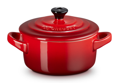 Le Creuset mini braadpan aardewerk 10 cm kersenrood - afb. 1