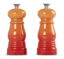 Le Creuset acryl peper en zout molen set 12,5 cm oranjerood