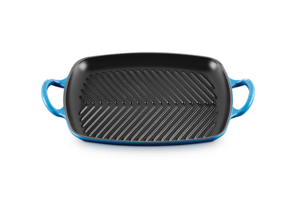 Le Creuset rechthoekige grillplaat 30 x 27 cm azure - afb. 3