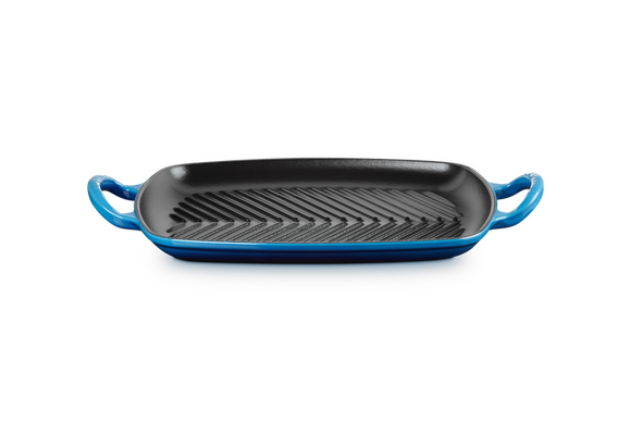 Le Creuset rechthoekige grillplaat 30 x 27 cm azure - afb. 4