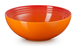 Le Creuset aardewerk serveerbowl 24 cm oranjerood