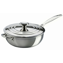 Le Creuset Signature 3-ply sauteuse antikleef 24 cm 3,3 ltr met tegengreep