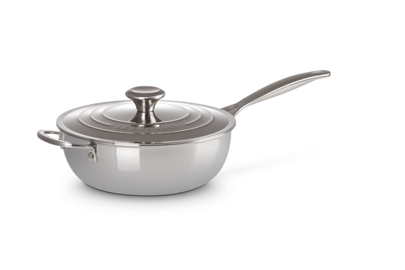 Le Creuset Signature 3-ply sauteuse antikleef 24 cm 3,3 ltr met tegengreep - afb. 2