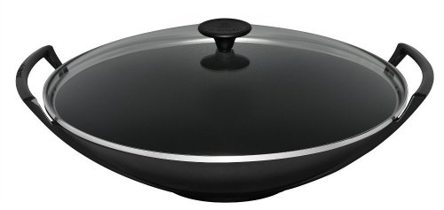 Le Creuset wok met deksel 36 cm mat zwart - afb. 1