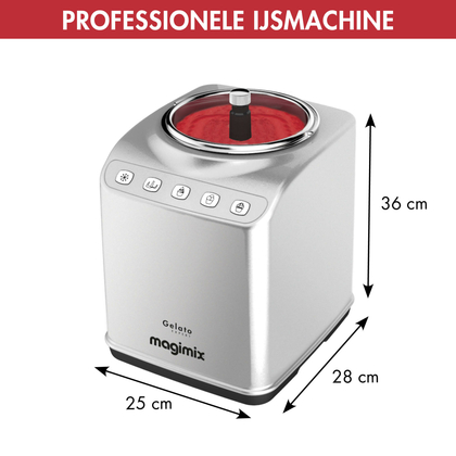 Magimix ijsmachine Gelato Expert Zilvergrijs 2 ltr - afb. 2