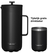 Scanpan dubbelwandige French Press koffiezetter black + drinkbeker - afb. 1