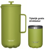 Scanpan dubbelwandige French Press koffiezetter dark lemon + drinkbeker