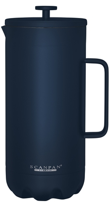 Scanpan dubbelwandige French Press koffiezetter oxford blue + drinkbeker - afb. 2