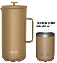 Scanpan dubbelwandige French Press koffiezetter tannin + drinkbeker