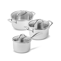 Scanpan STS kookpan met deksel 3 dlg steelpan 16, kookpan 20 en kookpan 24 cm