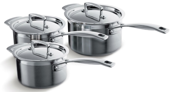 Le Creuset Magnetik steelpannen set 3 delig - afb. 1